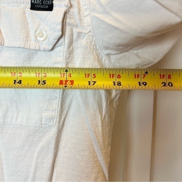 Marc Ecko Cut & Sew Mens Long Sleeve Casual Button Down Shirt Size Large White - Picture 6 of 8
